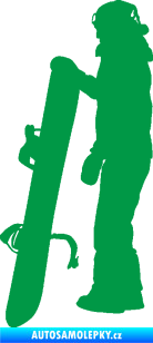 Samolepka Snowboard 032 levá zelená