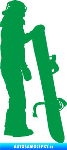 Samolepka Snowboard 032 pravá zelená