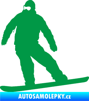 Samolepka Snowboard 034 levá zelená