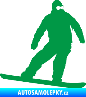 Samolepka Snowboard 034 pravá zelená