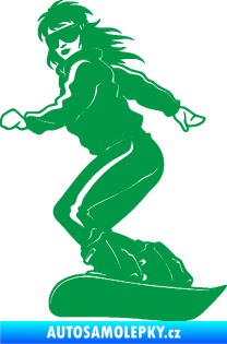 Samolepka Snowboard 036 levá zelená