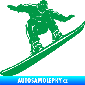 Samolepka Snowboard 038 pravá zelená