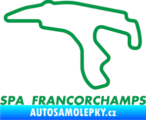 Samolepka Okruh Spa Francorchamps zelená