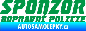 Samolepka Sponzor dopravní policie 002 zelená