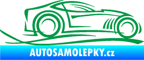 Samolepka Sportovní auto 002 pravá zelená
