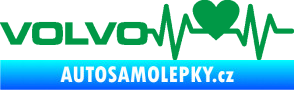 Samolepka Srdeční tep 021 levá Volvo srdcem zelená