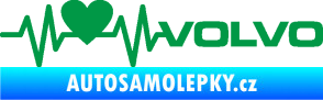 Samolepka Srdeční tep 021 pravá volvo srdcem zelená