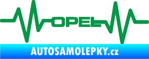 Samolepka Srdeční tep 029 Opel zelená