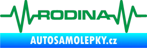 Samolepka Srdeční tep 032 rodina zelená