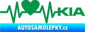Samolepka Srdeční tep 048 pravá Kia zelená