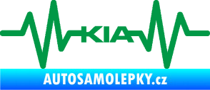 Samolepka Srdeční tep 049 Kia zelená