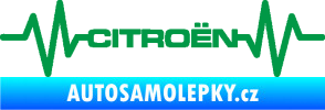 Samolepka Srdeční tep 057 Citroen zelená
