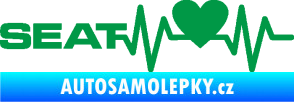 Samolepka Srdeční tep 060 levá Seat zelená