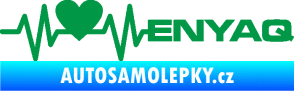 Samolepka Srdeční tep 062 pravá Enyaq zelená