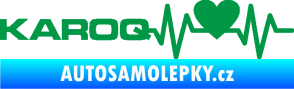 Samolepka Srdeční tep 068 levá Karoq zelená
