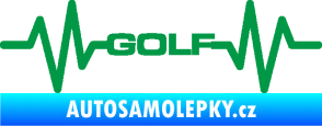 Samolepka Srdeční tep 085 Volkswagen Golf zelená
