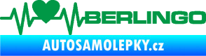 Samolepka Srdeční tep 092 pravá Berlingo Citroen zelená