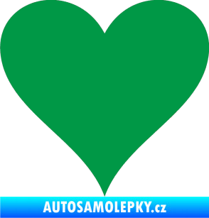 Samolepka Srdíčko 001 zelená