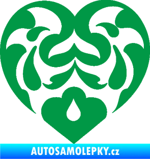 Samolepka Srdíčko 007 zelená