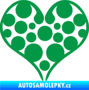 Samolepka Srdíčko 008 zelená