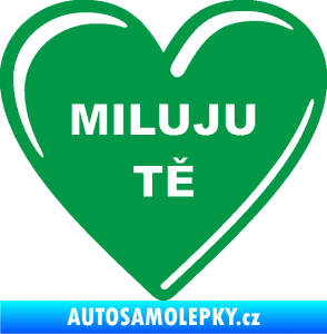 Samolepka Srdíčko 015 miluju tě zelená