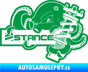 Samolepka Stance nápis s chobotnicí zelená