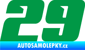 Samolepka Startovní číslo 29 typ 6 zelená