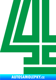 Samolepka Startovní číslo 4 typ 7 zelená