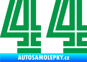 Samolepka Startovní číslo 44 typ 7 zelená