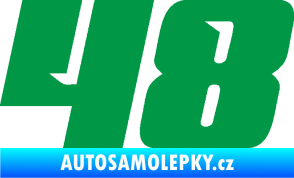 Samolepka Startovní číslo 48 typ 6 zelená
