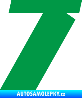 Samolepka Startovní číslo 7 typ 6 zelená