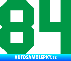 Samolepka Startovní číslo 84 zelená