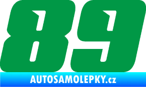 Samolepka Startovní číslo 89 typ 6 zelená
