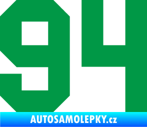 Samolepka Startovní číslo 94 zelená