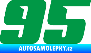 Samolepka Startovní číslo 95 typ 6 zelená