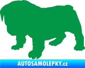 Samolepka Štěňátko 004 levá francouzský buldoček zelená