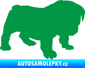 Samolepka Štěňátko 004 pravá francouzský buldoček zelená