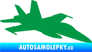 Samolepka Stíhací letoun 001 pravá zelená