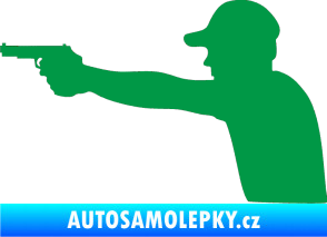 Samolepka Střelec silueta 001 levá zelená