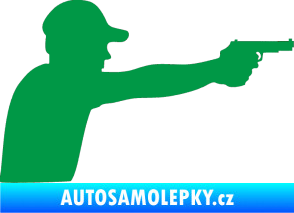 Samolepka Střelec silueta 001 pravá zelená