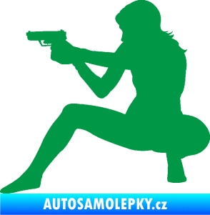 Samolepka Střelkyně 003 levá zelená