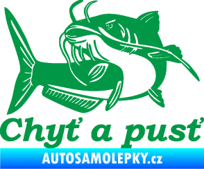 Samolepka Sumec 002 chyť a pusť levá zelená