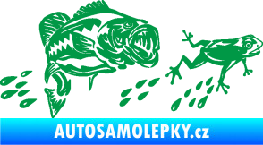 Samolepka Sumec 005 levá se žábou zelená