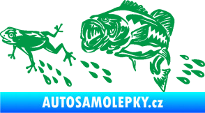 Samolepka Sumec 005 pravá se žábou zelená