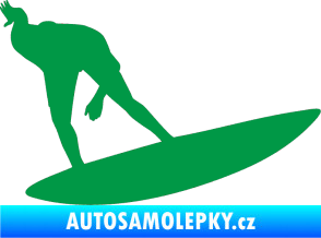 Samolepka Surfař 001 pravá zelená