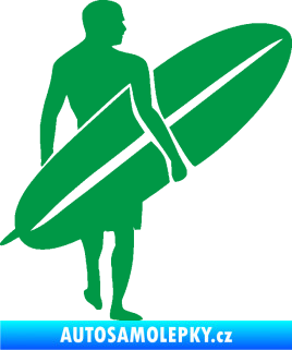 Samolepka Surfař 004 pravá zelená