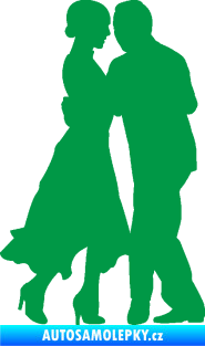 Samolepka Tanec 012 pravá tango zelená