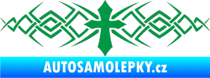 Samolepka Tetování 080 kříž zelená