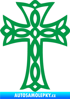 Samolepka Tetování 191 kříž zelená