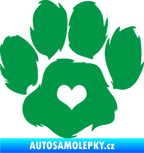 Samolepka Tlapka 006 levá zelená
